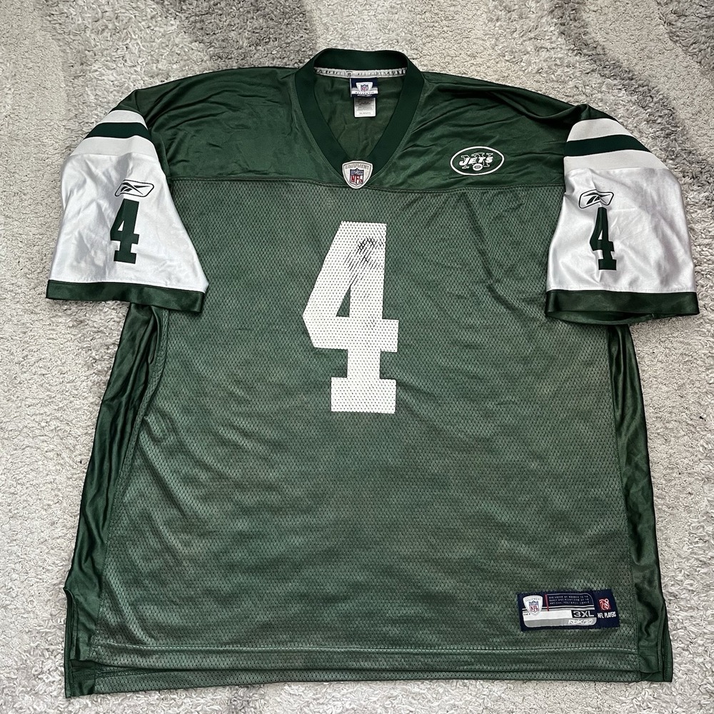 Vintage New York Jets Brett Favre Reebok Football Jersey Men Size 3XL Green